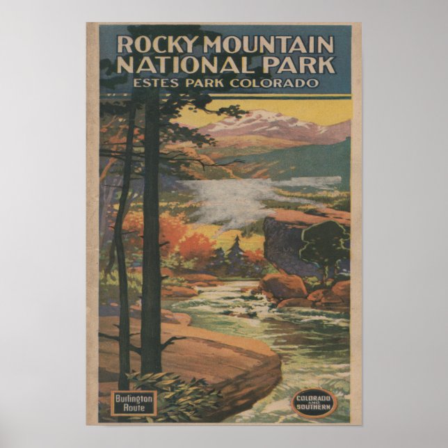Rocky Mt. Nat'l Park Brochure nr 2 Poster (Framsidan)