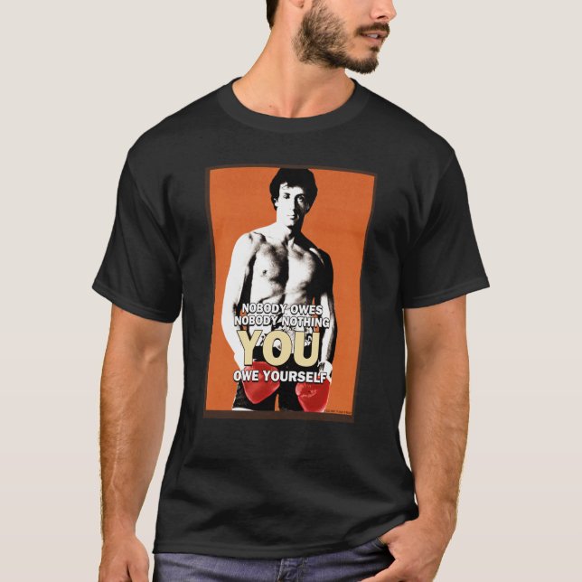 Rocky Nobody Owes You Nothing T Shirt (Framsida)