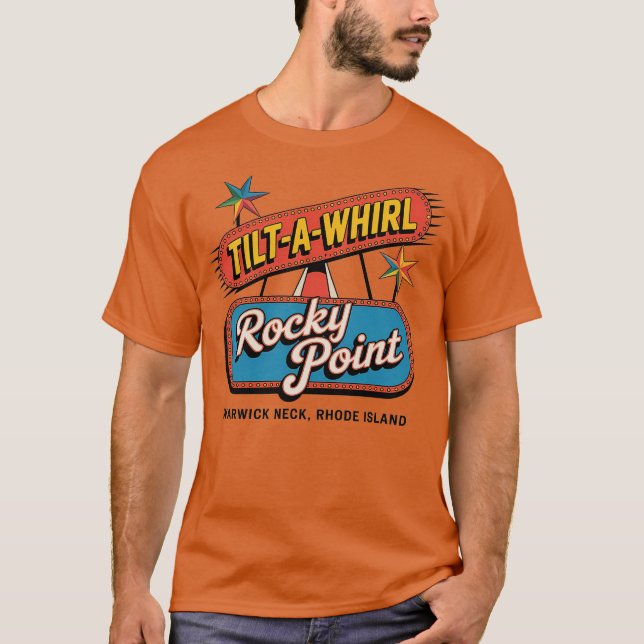 Rocky Point Tilt-A-Whirl-Warwick Nacke, RI T Shirt (Framsida)