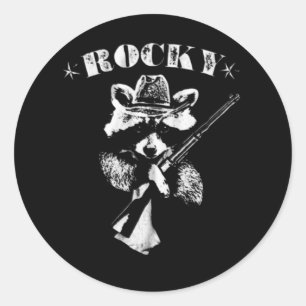 Rocky Racoon Runt Klistermärke