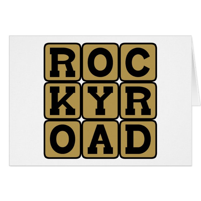 Rocky Road, Glassmakssmak Hälsningskort (Framsidan Horizontal)