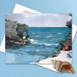 Rocky Shore Bermuda Winslow Homer Vykort