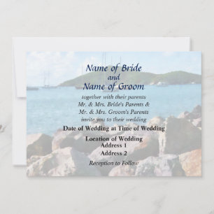 Rocky Shore St. Thomas Bröllop Products Inbjudningar