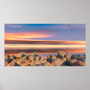 Rocky Shoreline för Poster