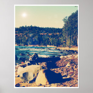 Rocky Shores of Sjö Superior Poster
