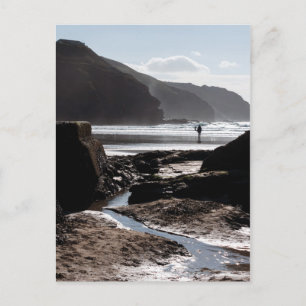 Rocky silhouettes i Perranporth Vykort