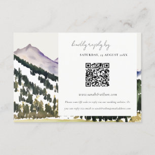Rocky Snö Mountain Ligcape Bröllop QR Code OSA Tilläggskort