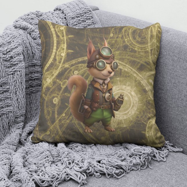 Rocky | Steampunk Squirrel Kudde (Skapare uppladdad)