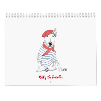 Rocky the Bull Terrier 2024 Costume Calendar Kalender