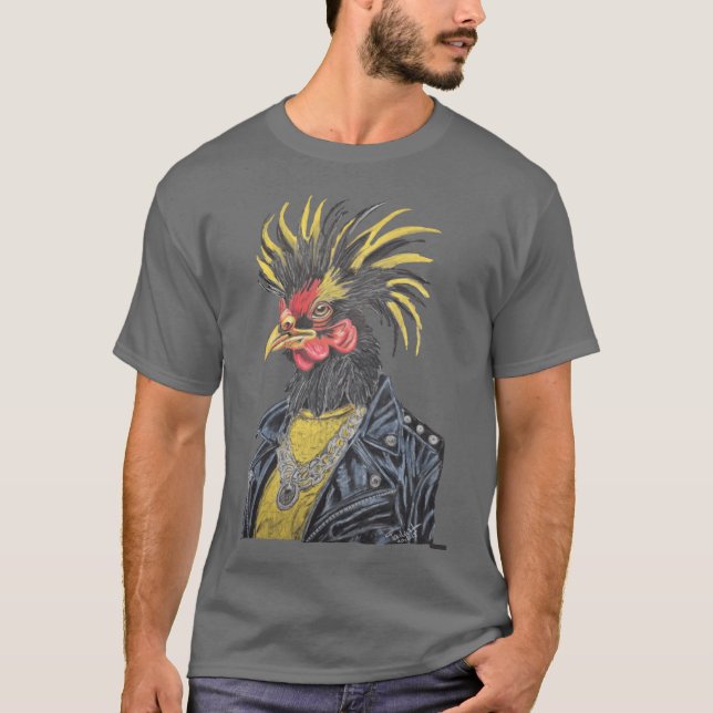 Rocky the Rooster retro T Shirt (Framsida)
