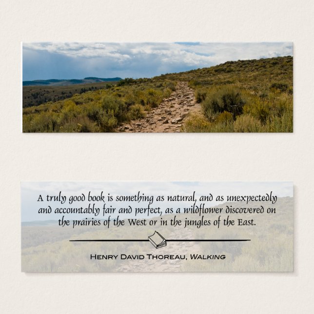 Rocky Väg & Thoreau Quote Litet Visitkort (Framsida & baksida)