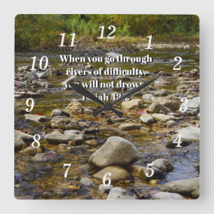 Rocky Väg Wall Clock Fyrkantig Klocka