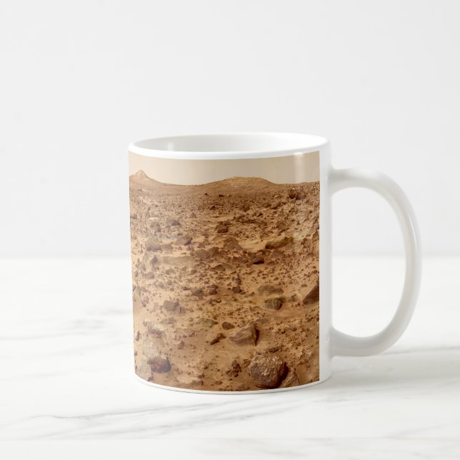 Rocky Yta av Planet Mars Kaffemugg (Höger)