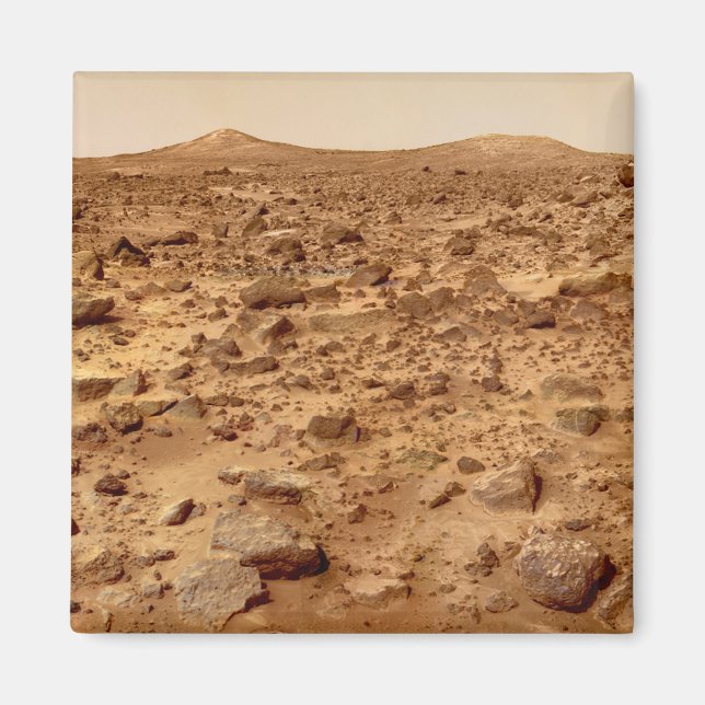 Rocky Yta av Planet Mars Magnet (Framsidan)