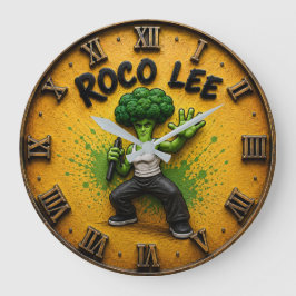 Roco Lee Funny Broccoli Martial Arts Stor Klocka