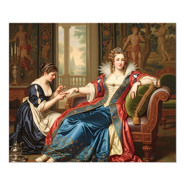 Rococcrets hemligheter: Regal Beauty in a Palace S Fototryck (Framsidan)