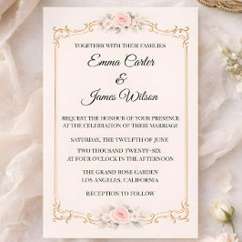 Rococo Blush Inbjudningar