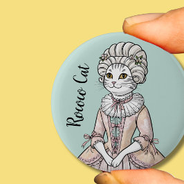 Rococo Cat - Elegant Vintage Cat Art Knapp