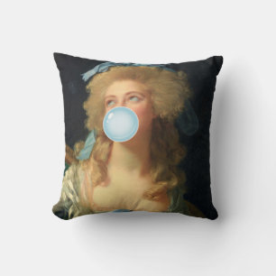 Rococo Dam med Blue Bubblegum Dekorativ kudde