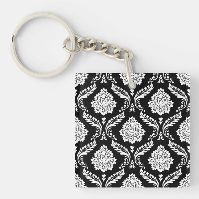 Rococo Damask 2Vägs Mönster Svart + Vit (Framsidan)