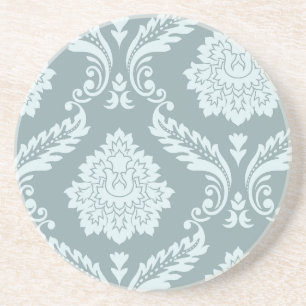 Rococo Damask Art I Anduck Egg Blå+Turkos Underlägg