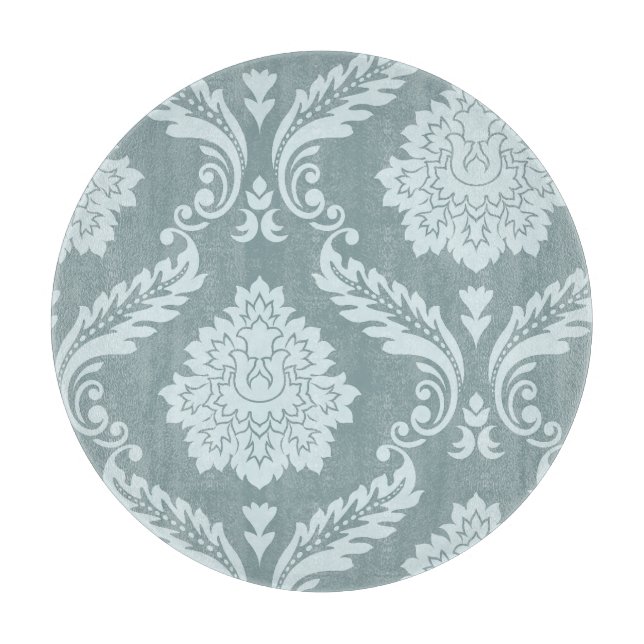 Rococo Damask Art I Anduckblå+Turkos (Framsidan)