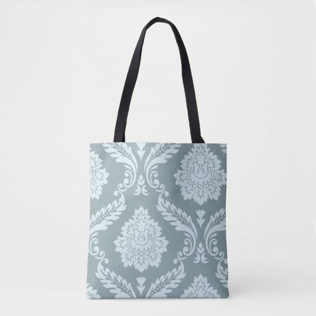 Rococo Damask Art I Anduckblå+Turkos Tygkasse (Framsida)