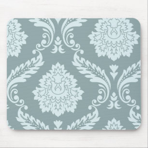 Rococo Damask Art I Ankan Ägg Blå+Turkos Musmatta