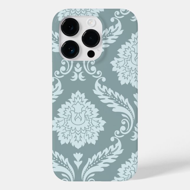 Rococo Damask Art I Duck Egg Blue+Teal (Baksida)