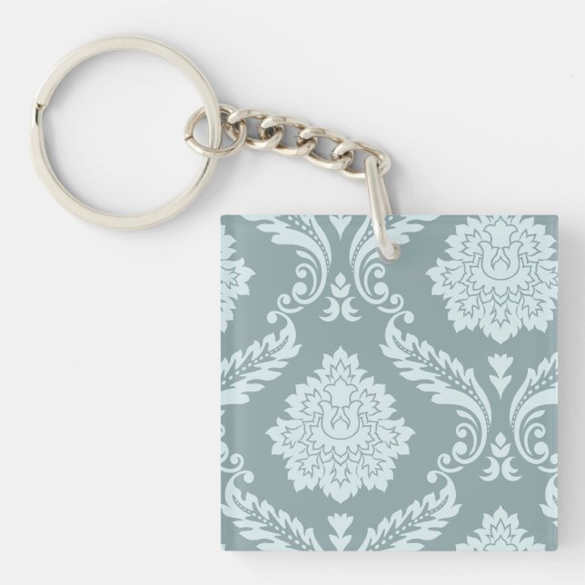 Rococo Damask Art I Duck Egg Blue+Teal (Framsidan)