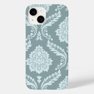 Rococo Damask-konst I Andeggblå+Turkos