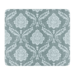 Rococo Damask-mönster Anka Äggblå+Turkos