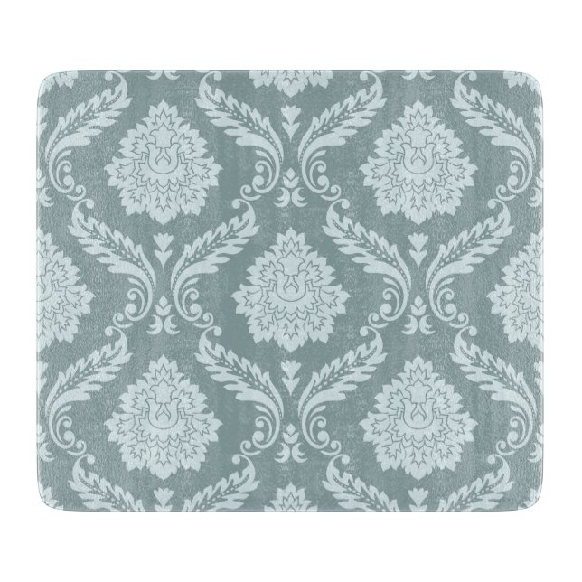 Rococo Damask-mönster Anka Äggblå+Turkos (Framsidan)