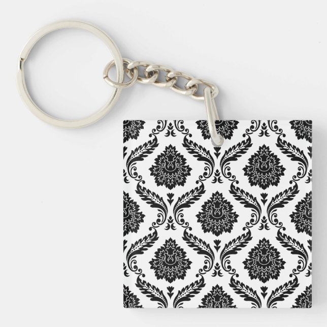 Rococo Damask Pattern Black on White (Framsidan)
