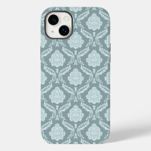 Rococo Damask Rpt Mönster Anka Ägg Blå+Teal