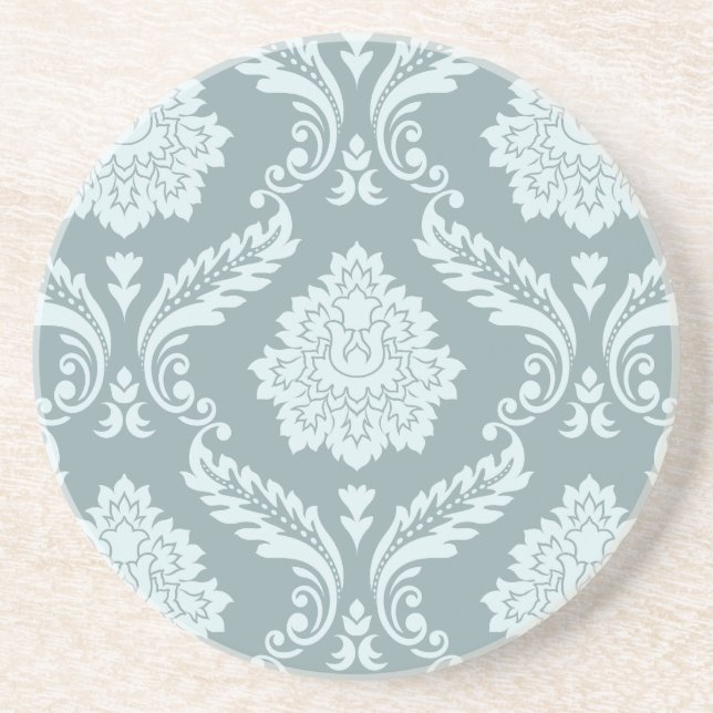 Rococo Damask Stort Mönster Anka Ägg Blå+Turkos Underlägg (Framsidan)