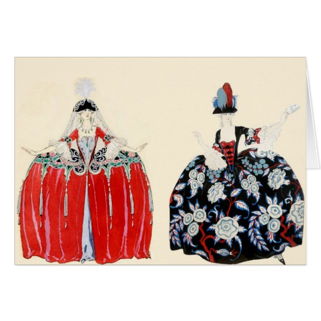 ROCOCO DAMMODESKOSTYMDESIGN SMINKKONSTNÄR HÄLSNINGSKORT (Framsidan Horizontal)