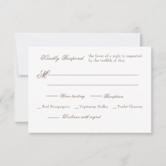 Rococo Florentine Monokromt Monogram OSA Kort