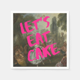 Rococo Födelsedagsfest Marie Antionette Fold Rosa Pappersservett