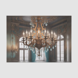 Rococo Fransk Chandelier avoupage Papper 1