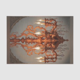 Rococo Fransk Chandelier Decoupage Papper 5