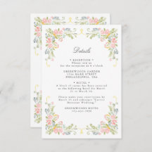 Rococo Garden Ornate Floral Wedding QR Details