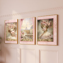 Rococo Glamour & Allure Rosa Dekoupage 1
