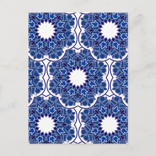 Rococo Indigo Vacker Vykort (Framsida)