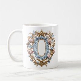 Rococo-initial 'O'-mugg för en kaffeflicka Kaffemugg