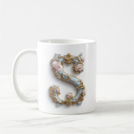 Rococo Initial 'S' Mugg för en kaffeprinsessa