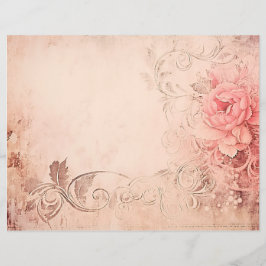 Rococo Kärlek Brev Scrapbook Papper