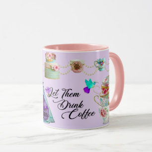 Rococo Marie Antoinette låter dem dricka kaffe Mugg