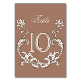 Rococo Mocha Florentine Monochrome Mousse Bordsnummer