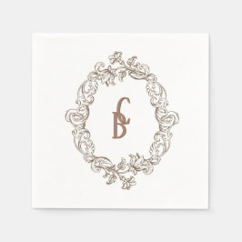 Rococo Mocha Florentine Monochrome Mousse Pappersservett